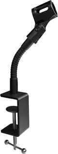 6-INCHS Flexible Gooseneck Microphone Stand with Heavy Duty Desk Clamp for Podcast, Meetings, Lectures, Radio Broadcasting Studio, Live Broadcast Equipment, TV Stations