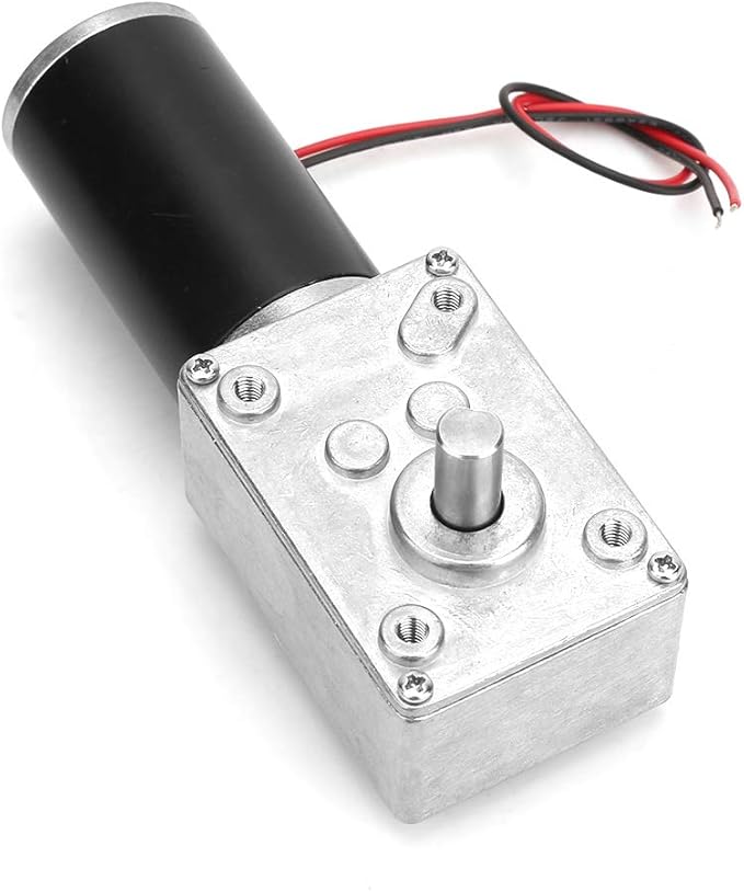 Reversible Gear Motor, DC 24V 8mm Shaft Gear Motor High Torsion Metal Reversible Electric Turbo Speed Reduction Motor for Curtain Machine Advertising Equipment Window Opener(30RPM)