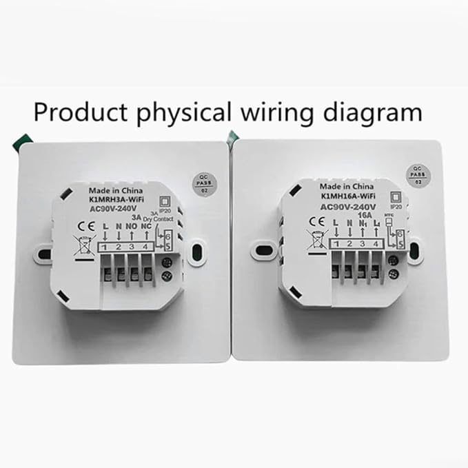 Sumsoctober Smart WiFi Floor Heating Thermostat for Tuya Programmable Energy Saving Controller with Child Lock and Weather Updates(16A)