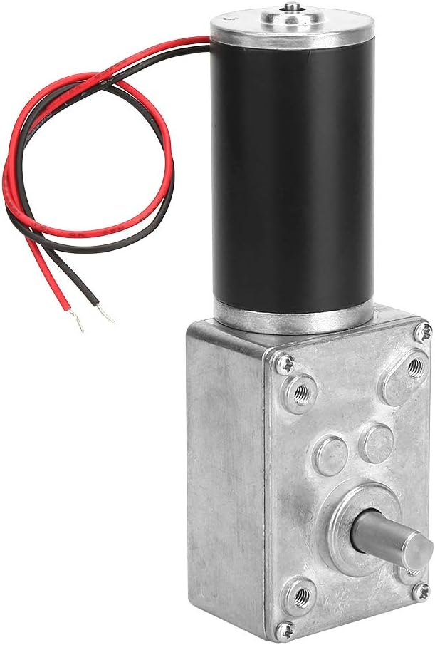 Reversible Gear Motor, 24V 8mm Shaft Gear Motor High Torsion Speed Reduce Electric Motor for Curtain Machine Advertising Equipment Window Opener Smart Device (50RPM)