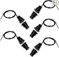 5 Sets Flush Mounted 3/4" Door Magnetic Contacts Alarm Switch Sensor NC Type (Black)