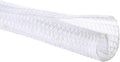 QCSIW 3/8"-50ft Braided Cable Sleeve Protector - Self-Wrapping Split Wire Loom for TV, Computer, Home Theater, Engine Bay - Heavy-Duty Cord Organizer, White