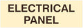 All Quality Basic Electrical Panel Sign - Fire Regulation Safety Compliance Sign - Ivory/Dark Brown - Large (1 Pack)