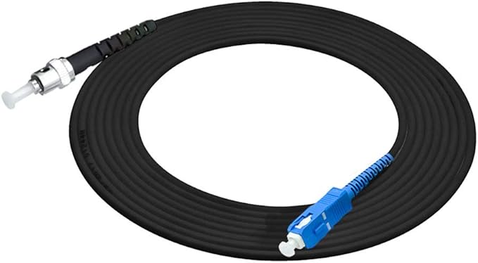 Jeirdus 300M SC to ST Outdoor Armored Simplex 9/125 SM Fiber Optic Cable Jumper Optical Patch Cord Singlemode 300Meters 985ft SC-ST