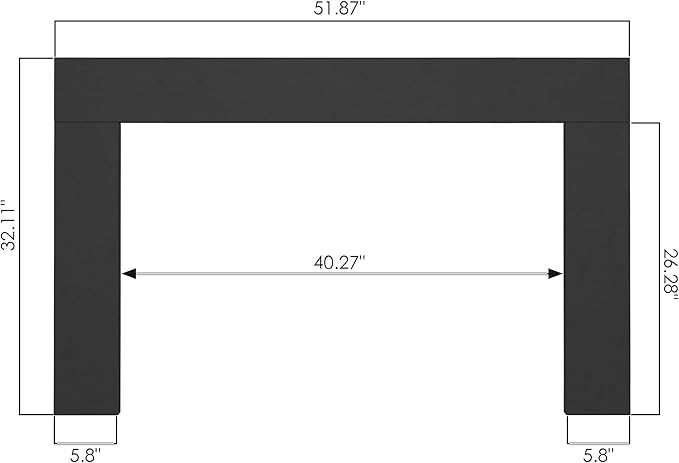 Trim Kit for 42.9" W x 27.5" H Electric Fireplace Inserts