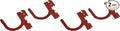Wall Control Pegboard Accessory U-Shaped Slotted Metal Hook Red (Pack of 2)