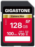 GIGASTONE 128GB SD Card, Camera Plus, UHS-I V30 U3 SDXC Memory Card High Speed by Gigastone