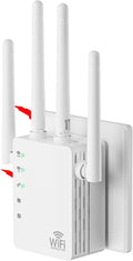 WiFi Signal Booster with 4 Directional Antennas – 1200Mbps Dual Band, WiFi by BREGINELLC
