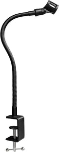 19-INCHS Flexible Gooseneck Microphone Stand with Heavy Duty Desk Clamp for Podcast, Meetings, Lectures, Radio Broadcasting Studio, Live Broadcast Equipment, TV Stations