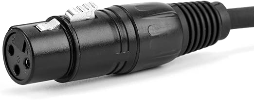 MFL. 25 ft Flexible DMX Cable 3 Pin Signal XLR Male to Female Cable Wire for Stage Lighting DJ Lights, 110 Ohms Impedance, Black, 4 Pack