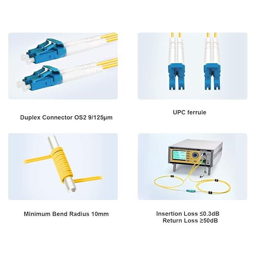 FLYPROFiber- 75M OS2 Fiber Patch Cable LC to LC, Length Options: 0.2m-300m - Image 3
