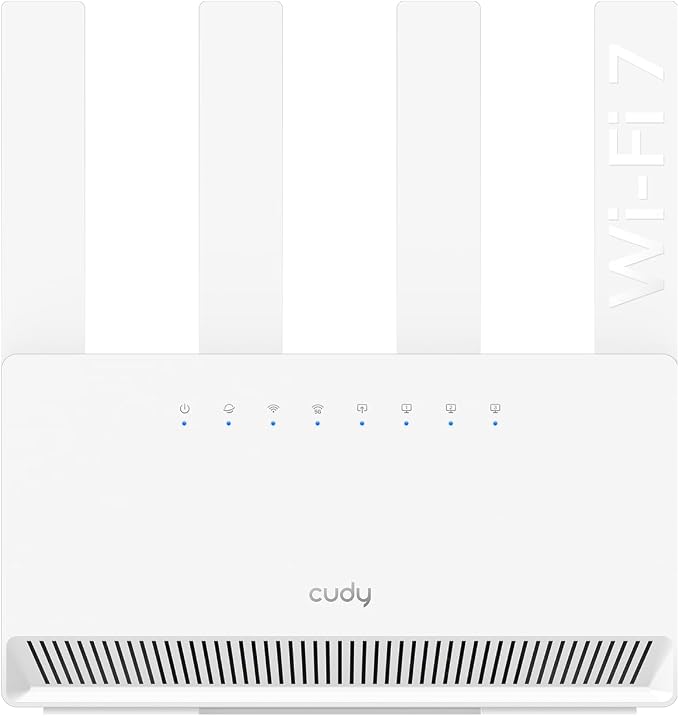 Cudy Dual Band BE3600 Wi-Fi 7 Router WR3600E 4 Gigabit Ports, 2.0 GHz Quad Core by Cudy
