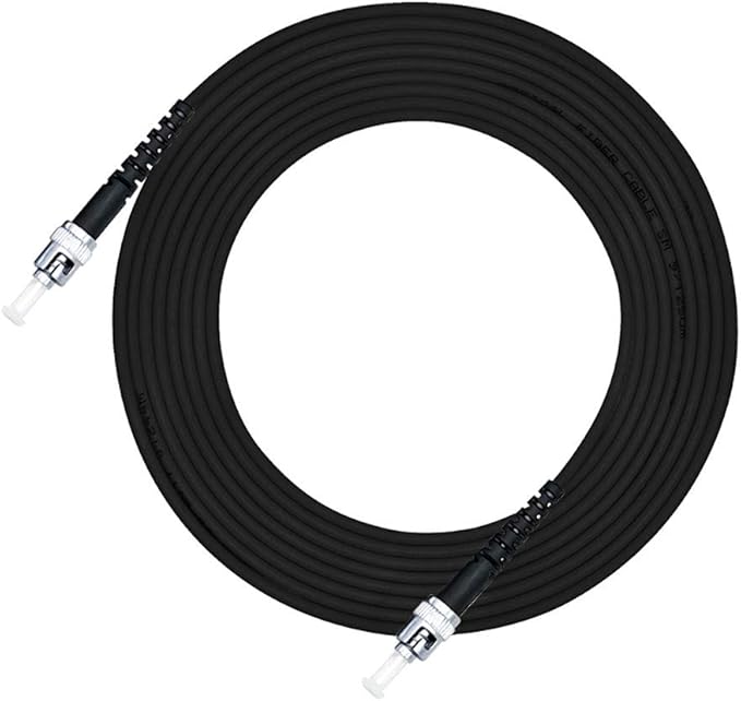Jeirdus 40M ST to ST Outdoor Armored Simplex 9/125 SM Fiber Optic Cable Jumper Optical Patch Cord Singlemode 40Meters 130ft ST-ST