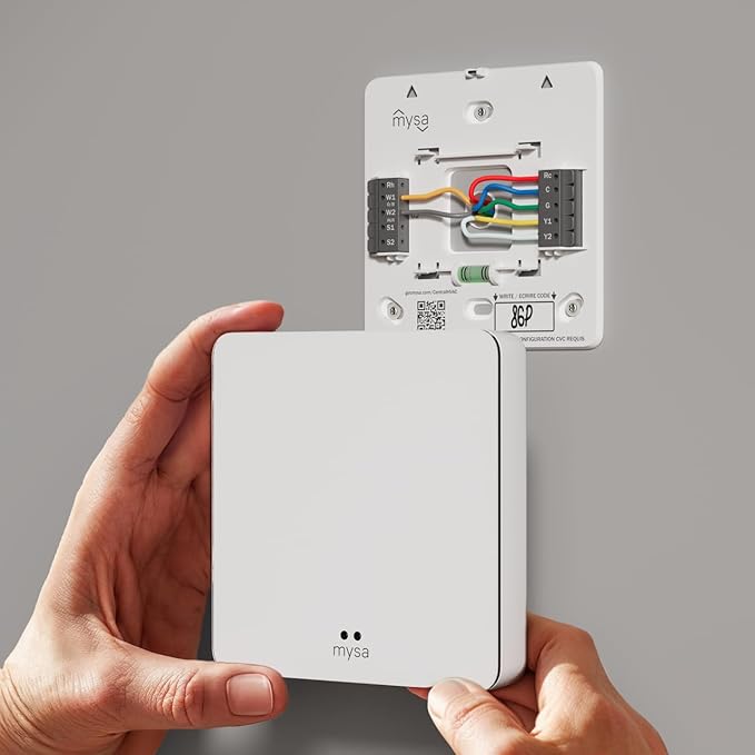 New Mysa Smart Thermostat for Heating & Cooling | Programmable WiFi Thermostat | Energy Star Certified | 7-Day Scheduling | Geofencing | Vacation Mode