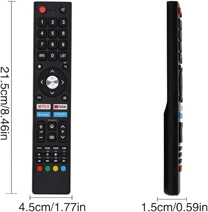 MATCOM New Smart TV Remote Control for CHIQ Smart TV U55H7A U58H7A U43H7A Controller with Aiwa Led Remote (GCBLTV02BDBIR) black