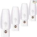 Emotionlite Plug in Night Light, Neutral White LED Nightlight, Dusk to Dawn Sensor, Kids, Nursery, Bedroom, Bathroom,Hallway, Stairs, Kitchen, 4 Pack