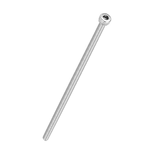 Kozelo 4pcs Socket Head Cap Screws - [M4-0.7 x 165mm] 304 Stainless Steel Allen Socket Drive for Electrical Motor 3D Printing Fan Engine Replacement Use, Silver