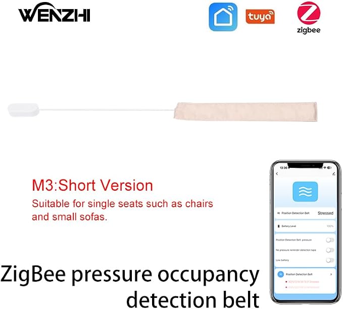 Zigbee Pressure Senor Occupancy/Presence Detector Stress Belt Hidden in - Image 2