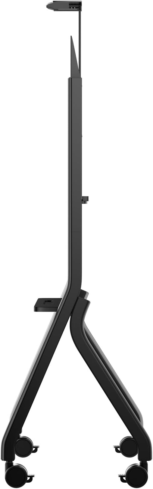 Sylvox Outdoor TV Rolling Cart, Heavy-Duty Y-Type Mobile TV Stand for 43–55 inch TVs, Weatherproof Alloy Steel, 360° Locking Wheels, Outdoor TV Cart with Adjustable Shelf, Fits VESA 100×100 to 700×500