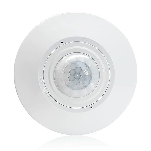 RAYZEEK Ceiling Mount Motion Sensor,360 Motion Sensor,110V-265V,1100W,Occupancy Sensor Switch for Ceiling, 8-12M High Sensitive Motion Sensor Light Switch,PC Fireproof(5A,Neutral Wire Required)