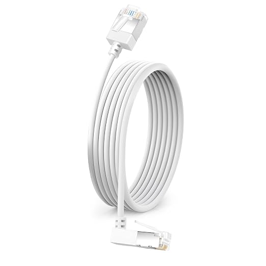Flexible Cat 6 Ethernet Cable 270 °Upward Angle 30 Feet, Ultra Thin & Slim Rj45 by DUTEVOLNS