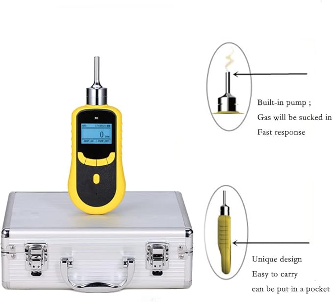 ATO Portable High Sensitivity Chlorine (Cl2) Gas Leak Detector, 0 to 10 ppm, with Sound and Light Alarm