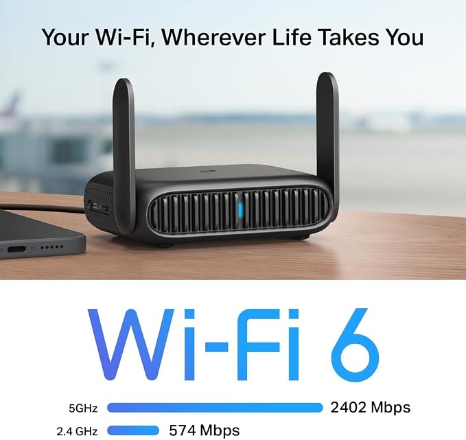 TP-Link Roam 6 AX3000 Portable Wi-Fi 6 Travel Router Dual-Band TL-WR3012X | - Image 3