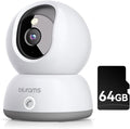 blurams Pet Camera,2K Security Camera Indoor,Dog Camera with Phone App,Home Camera for Baby with One-Touch Call,Color Night Vision,2-Way Audio,AI Motion Detection(2.4GHz ONLY) (A31C + 64GB SD Card)