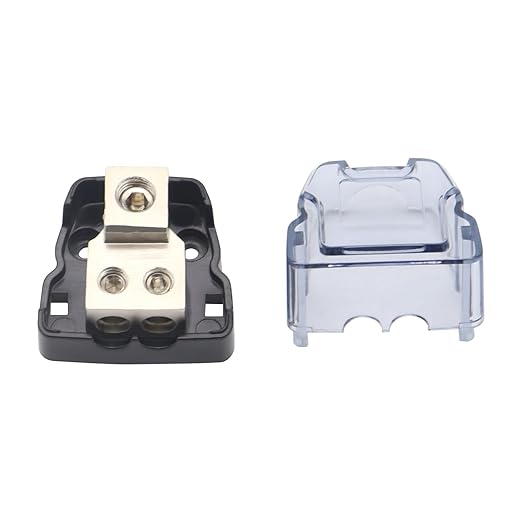 2Way Power Distribution Block 4AWG / 8AWG in 8 AWG Out Car Amplifier Audio Amp Splitter 2PCS