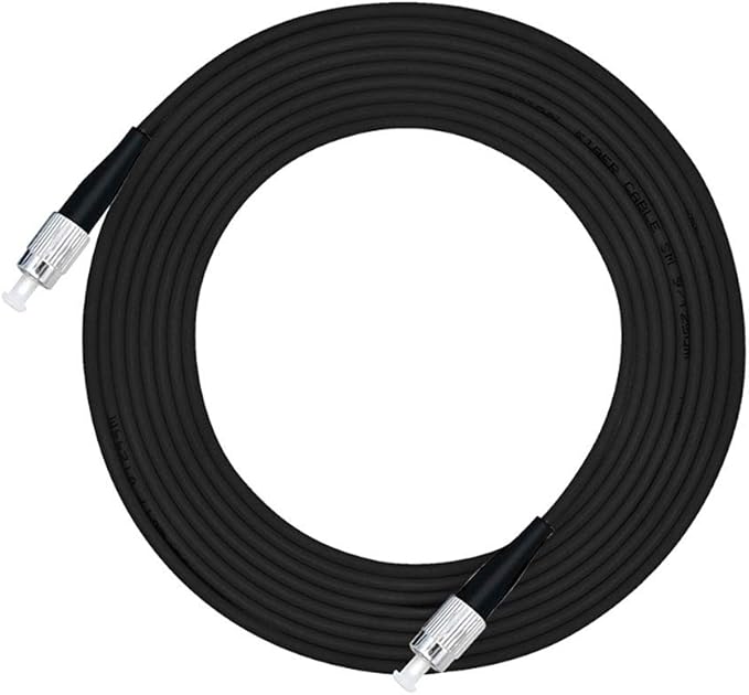 Jeirdus 10M FC to FC Outdoor Armored Simplex 9/125 SM Fiber Optic Cable Jumper - Optical Patch Cord, Singlemode, 10Meters/33ft