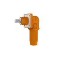 150A Battery Energy Storage Connector, 35mm² High Current Connectors IP67 Waterproof Stud Wiring Power Adapter Quick Plug Terminal Right Angle Plug and Socket （1500V Orange)
