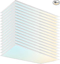 2x4 FT LED Light Flat Panel, 40/50/60W, Color Temperature Selectable 3K | 4K | 5K, Dimmable Recessed Drop Ceiling Lights, 5000/6250/7500 Lumens, Lay Fixture Office (16 Pack)