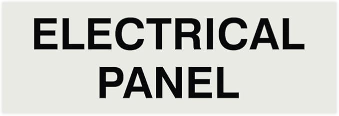 All Quality Basic Electrical Panel Sign - Fire Regulation Safety Compliance Sign - Lt Gray - Medium (1 Pack)