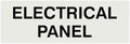 All Quality Basic Electrical Panel Sign - Fire Regulation Safety Compliance Sign - Lt Gray - Small (1 Pack)