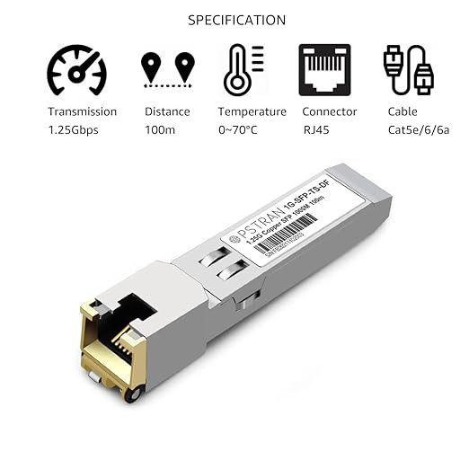 OPSTRAN 1000BASE-T SFP RJ45 Copper Transceiver Module Compatible with Dell Force10 GP-SFP2-1T SFP-1G-T 310-7225 407-BBOS 100m Cat5e/6 4 Pack