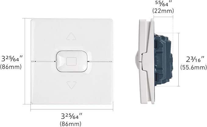 AC 110V/220V Hardwired Wall Controller | Roller Shutter Switch for Tubular Motors, Roller Shutters & Awnings