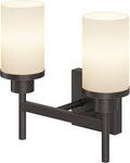 AONEON Wall Lights Over Mirror Bathroom Vanity Light Fixtures with White Frosted Glass, Double Wall Sconces for Hallway Entrance, Oil Rubbed Bronze T001ORB-L2