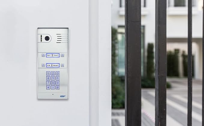 GBF Smart Full IP Video Door Station/Smart Video Intercom System for 4 Unit Apartment (GBF-PL963PM4U-POE)- 1080P Camera, Built in POE, Control Two Locks remotely, Smart Keypad