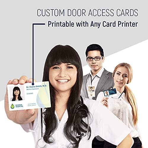 Custom Programmed Door Access Cards Prox - Compatilbe with 26 bit H10301 Format HID 1386 ISOProx II (200)