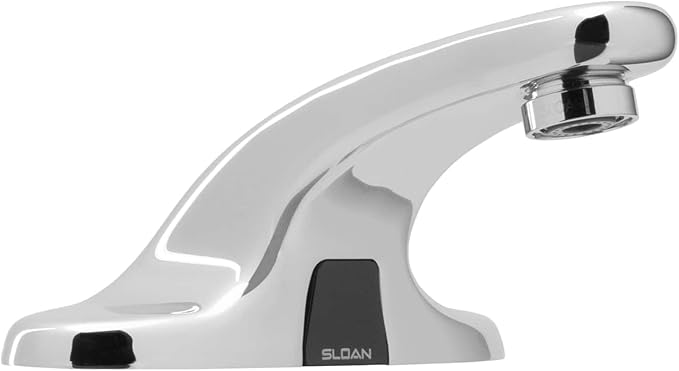 Sloan Optima ETF-600 Sensor Activated Touch-Free Faucet, Commercial Grade w/Quick Connect Fittings - 0.5 GPM Plug-in Adapter & Bluetooth Deck-Mounted Low Integrated Base Body, 3365330BT