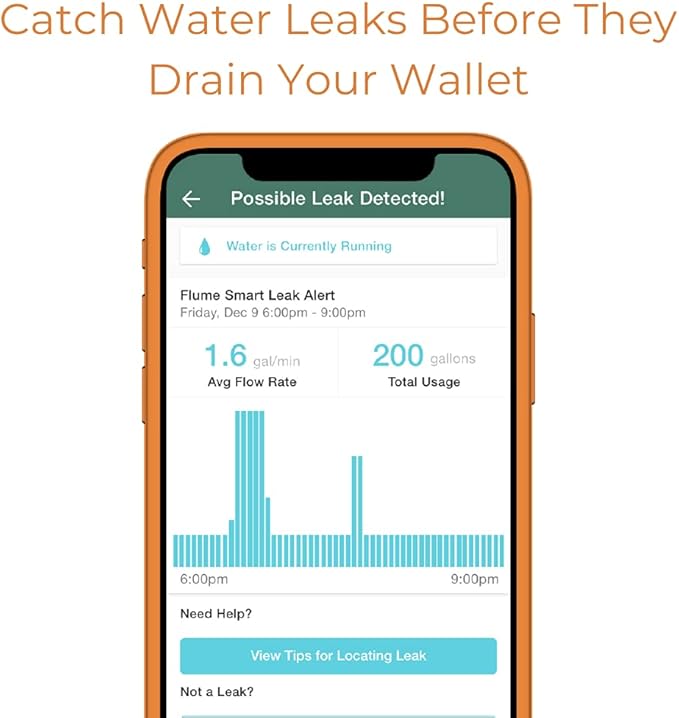 Flume 2 Smart Home Water Monitor & Leak Detector – WiFi Connected, Real-Time - Image 2