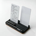 DeltaHub Reusable To-Do List for Desk - Dry Erase Daily Planner with 2 Cards, Marker & Eraser - Minimalist Desktop Organizer for Office, Work from Home - Analog Productivity Tool (Black)