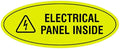 Signs ByLITA Oval Electrical Panel Inside Sign (Yellow/Black) - Medium 2 Pack