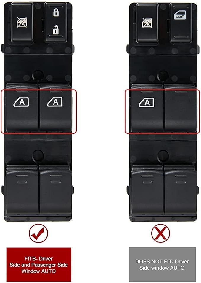 ZAPOSTS 2+14 Metal Pins.Master Power Window Switch Fit for a Small Portion of Nissan Altima Some car Models.OEM 25401ZN50C 25401ZN50B 25401ZN50A.2 AUTO Button