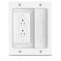 Inara in Wall Cable Management Kit – Recessed Outlet to Hide TV Cords & Wires, Power Bridge Mounting Concealer, TV Cord Hider for Wall Mounted TV & Cable Pass Through, in-Wall Hidden Back Cover