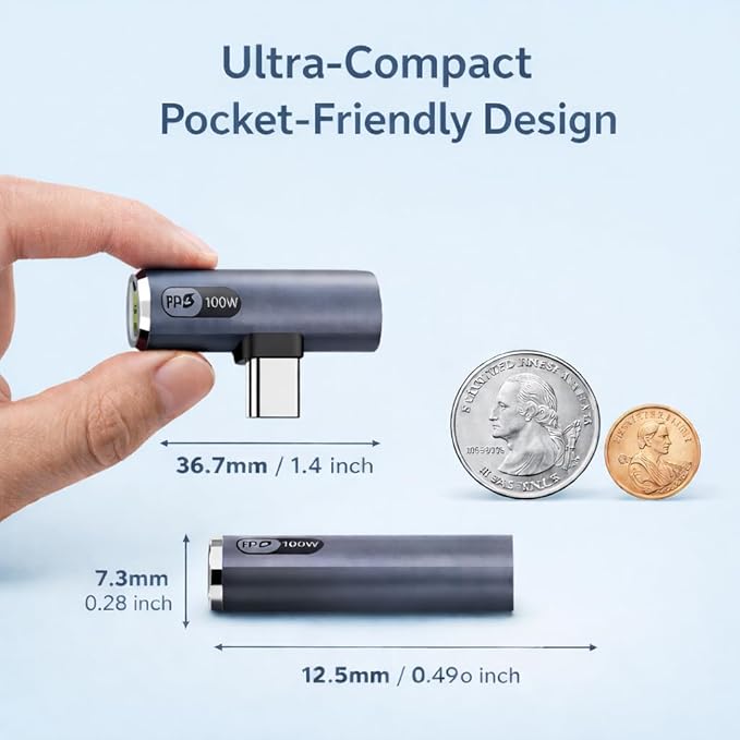 Mizi 2025 Upgraded USB C Splitter 100W Fast Charging Adapter – Dual USB C Headphone & Charger Dongle for iPhone 16/15, iPad, MacBook, Galaxy S24/S23, Pixel & More – Audio + Power Adapter - Grey