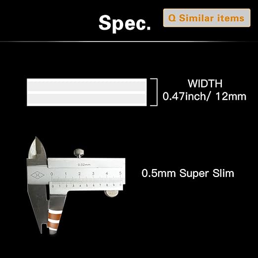 FRANKEVER 24 Guage Hidden Super Flat Audio Cable Suitable for Audio Wire LED Lighting Connection and Other Low Voltage Appliance Connection 12mm (Wire(50 ft)+2 ConnectorsD)