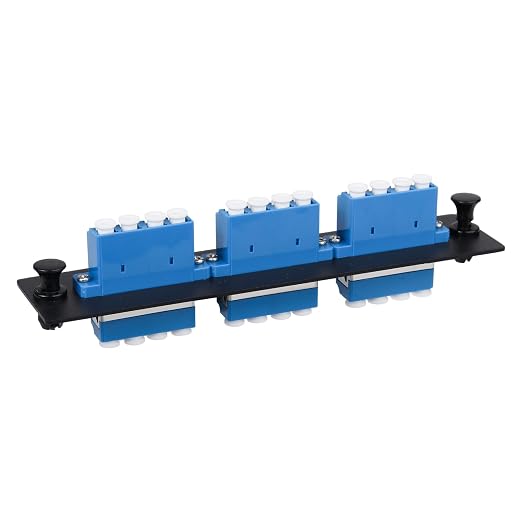 LC/UPC Fiber Patch Panel, 3 Singlemode Blue 4 Channels LC Adapters, 12 Fiber by Duogaliaopticalfiberproduct