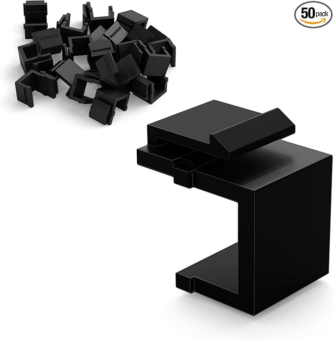 50-Pack Blank Keystone Jack Inserts by ZoeRax