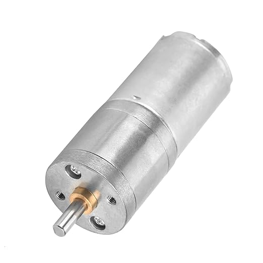 25mm DC 12V 25GA 370 Low Speed Metal Gear Motor for Electronic Locks Robots Electric Curtains Doors Mixers Monitoring Equipment Pet Feeders High